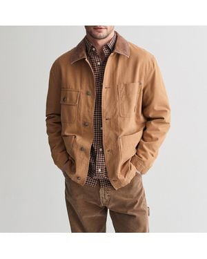 GANT Camel Cotton Worker Jacket - Brown