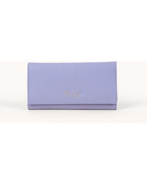 Assots London Claire' Pebble Grain Leather Flap Over Purse - Purple