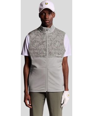 Lyle & Scott Golf Windproof Print Vest - Grey