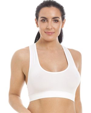 CAMILLE Plain Seamfree Maternity Sleeping Bra - White