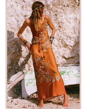Spell Mojave Lily Bias Skirt - Brown