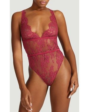 Coco De Mer Zaria Bodysuit - Red