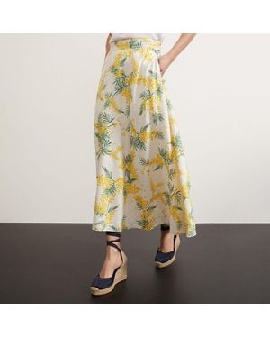 Hobbs Linen Blend Foxcote Skirt - Multicolour