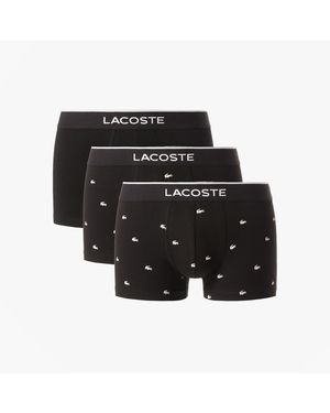 Lacoste 3 Pack Trunks - Black