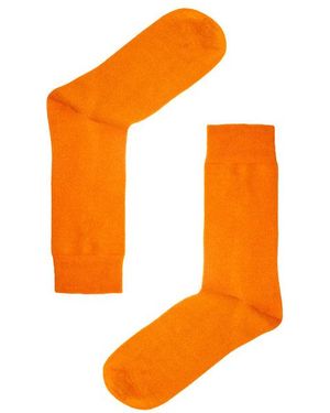 Jemsox Plain Style Comfort Top Cotton Socks - Orange