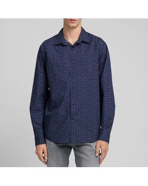 Replay Triangle Poplin Shirt - Blue