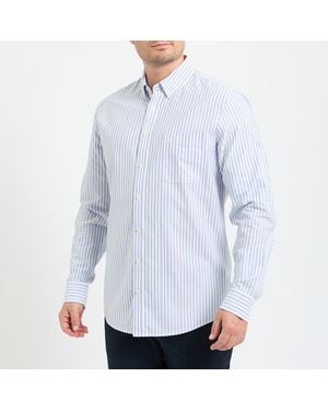 Joules Stripe Oxford Cotton Shirt - Blue