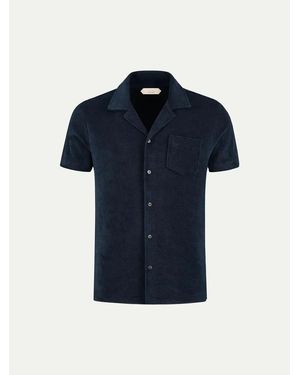 Aurélien Terry Resort Shirt For Casual Elegance - Blue