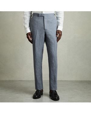 Reiss Soft Warner Slim Trousers - Blue