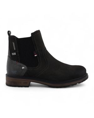 Mustang Dark Water-Resistant Chelsea Ankle Boots - Black