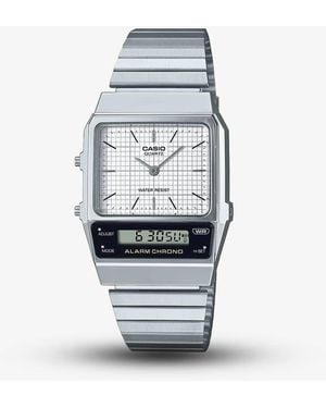 G-Shock Dial Vintage Dual Display Watch Aq-800E-7Aef - Grey