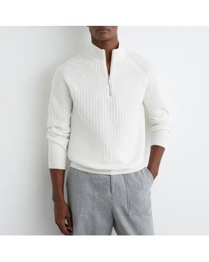 Reiss Aldershot Half Zip Jumper - Grey