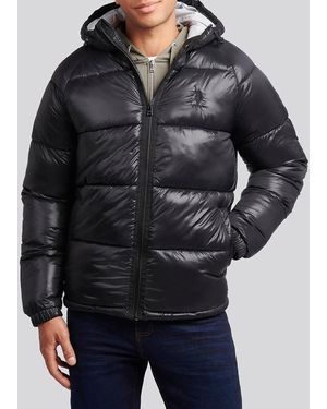 U.S. POLO ASSN. High Shine Heavyweight Padded Jacket - Black