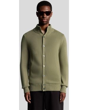 Lyle & Scott Wool Blend Cardigan - Green