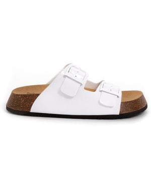 Scholl Noelle 24 Flat Sandals - White