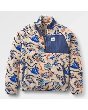 Passenger Strata Offroad Sherpa 1/2 Zip Fleece Sweatshirt - Blue