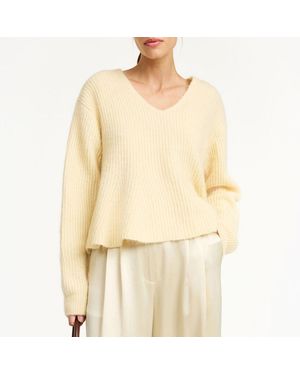 By Malene Birger Cream Wool Blend Cova Jumper - Natural