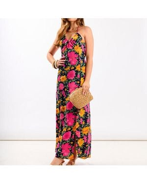 Needs No Label Floral Maxi Dress - Red