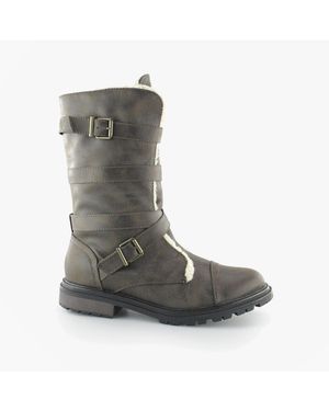 Rocket Dog Lance Biker Boots - Grey