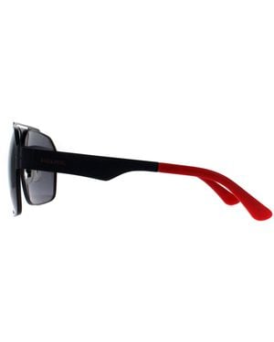 Police Sunglasses Spll08M Summit 1 8Yzp Matte Dark Smoke Polarized - Red