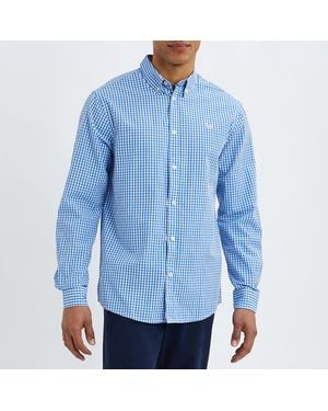 Crew Classic Gingham Logo Shirt - Blue