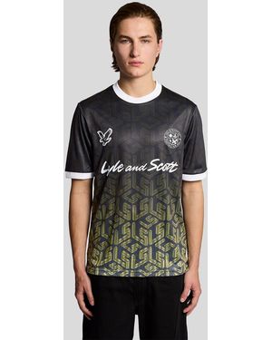 Lyle & Scott Ombre Emblem Football Shirt - Black