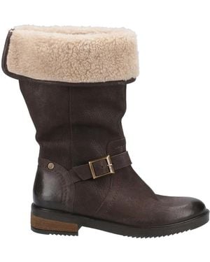 Hush Puppies Bonnie Leather Mid Boots - Brown