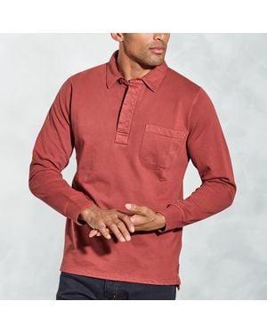 Brook Taverner Sheridan Brick Cotton Rugby Sweatshirt - Red