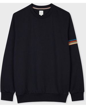 Paul Smith Stripe Arm Detail Sweatshirt - Blue