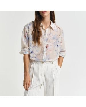 GANT Floral Print Cotton Silk Shirt - Multicolour