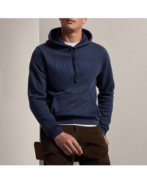 Hackett Heritage Cotton Blend Hoodie - Blue