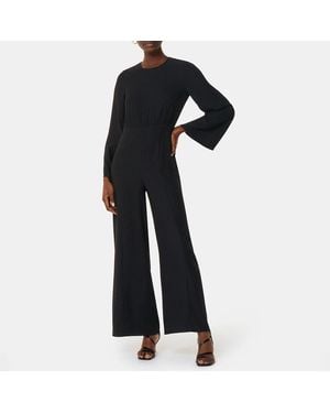 Whistles Bonnie Gathered Jumpsuit - Black