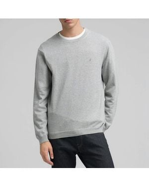 Replay Crew Neck Cotton Jumper - Grey