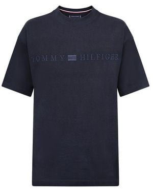 Tommy Hilfiger Archive Hilfiger Logo T-Shirt Desert Sky Large - Blue