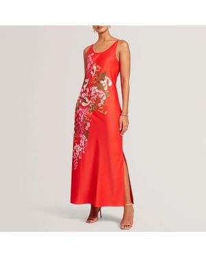 Ted Baker Melmae Scoop Neck Slip Dress - Red