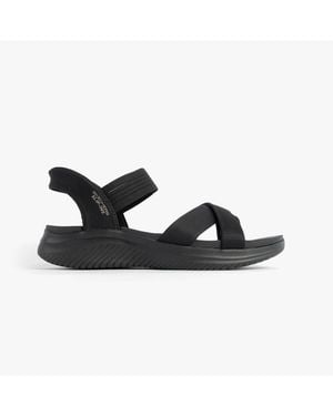 Skechers 119975/Bbk Ultra Flex 3.0 Flat Sandals - Black