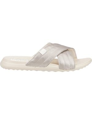 HEYDUDE Christi Slide Distressed Sandal - White