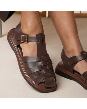 Where's That From Chime Fisherman Flatform Sandal - Brown