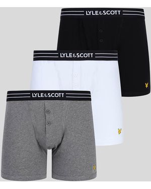 Lyle & Scott 3 Pack Core Trunks With Eagle Waistband - Multicolour