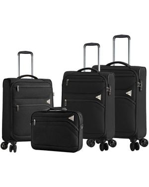 Infinity Luggage Snowball Luggage Lightweight Soft Suitcase Set Of 4 - Black