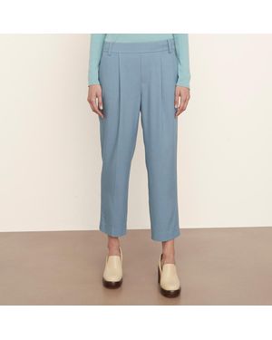 Vince Pale Pleat Front Trousers - Blue