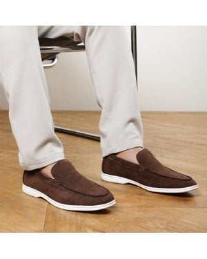 Where's That From Trent Suede Slip On Easy Loafer - Brown