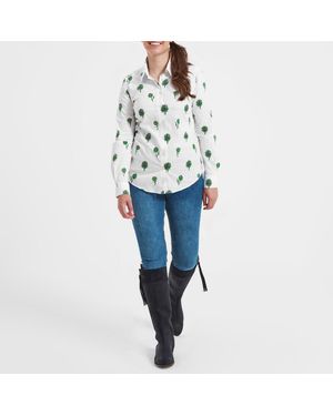 Schoeffel Norfolk Artichoke Print - Blue