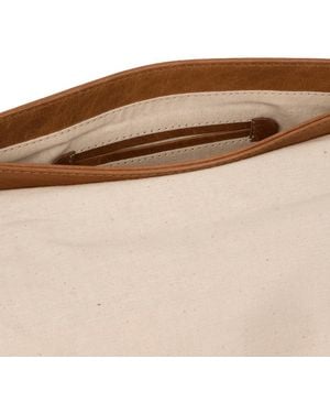 Conkca 'Cherish' Dark Tan Leather Clutch Bag - Brown