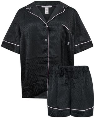Victoria's Secret Pyjamas Set Short Satin Feel - Black