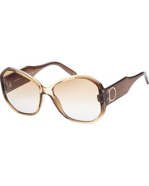 Ferragamo Sf942S 61 6117326 Fashion Sunglasses - Metallic