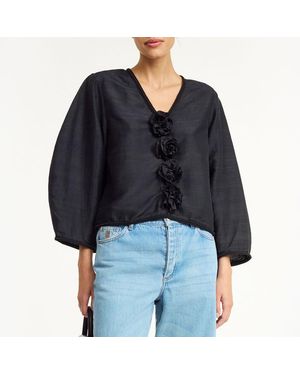 By Malene Birger Mineas Silk Blouse - Black