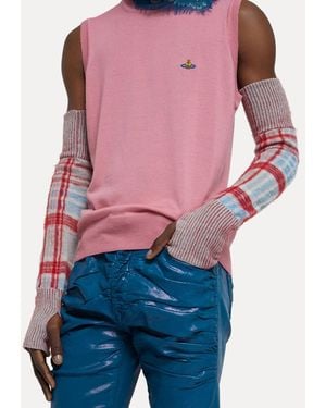 Vivienne Westwood Madras Check Arm Warmers - Pink