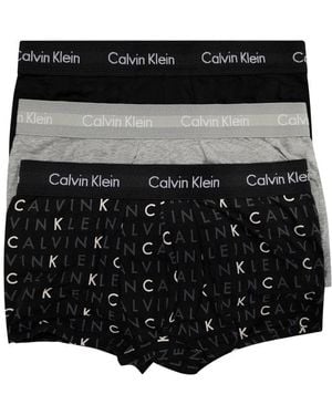 Calvin Klein Cotton Stretch Low Rise Trunks Multipack 3 Pack - Black