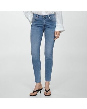 Mango Mid Skinny Cropped Jeans - Blue